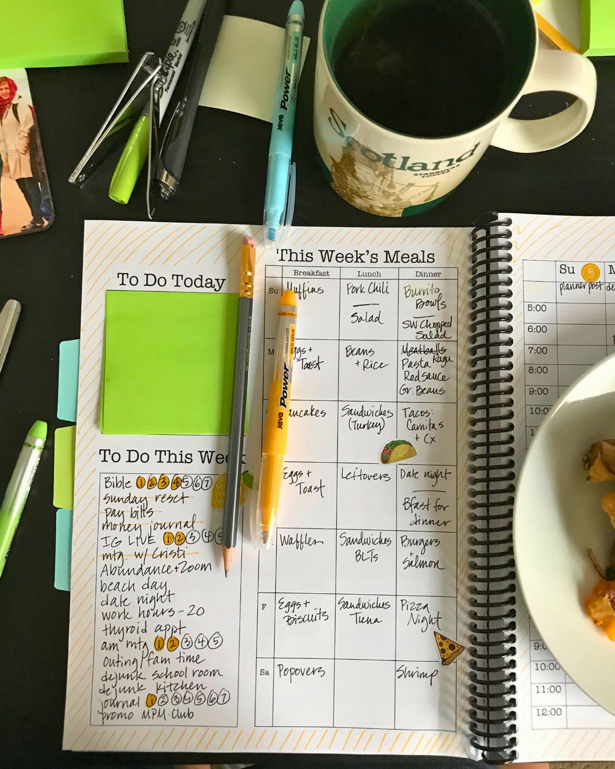 Creating a Weekly Household Management System